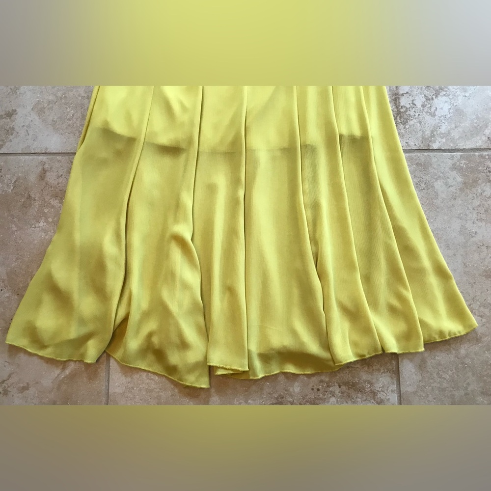 Lapis Sunny A-line flowy skirt in color Mustard Yellow Lapis Maxi Skirt (Size S) - Picture 3 of 10